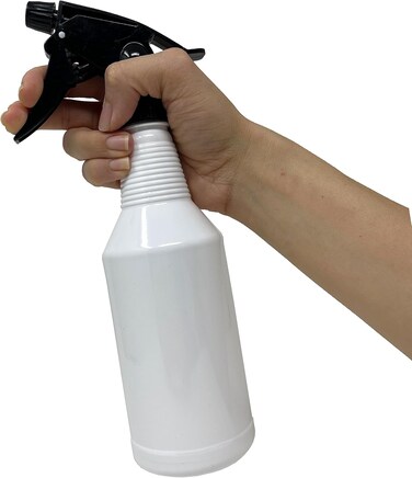 Allegro Combs Plastic Spray Bottle For Water Cleaning Solutions Hair Cutting Mister Squirt Bottle Empty For Plants Oil BBQ Aerosol Made In The USA 16 Oz. 1 Pc. (White)