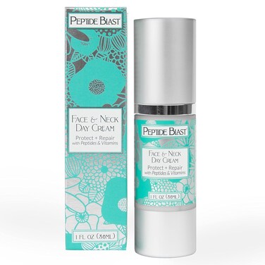 Peptide Blast DAY CREAM Packed with Collagen Peptides, and Vitamins C &amp; E &ndash; For Face &amp; Neck - 1oz.