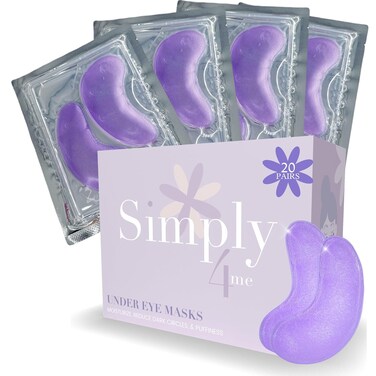 Under Eye Masks (20 Pairs) Collagen &amp; Hyaluronic Acid - Reduce Wrinkles, Dark Circles, Puffy Eyes, Bags, Anti Aging Patches &amp; Face Moisturizer Sensitive Skin Safe- Mothers Day