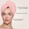 Pink Microfiber Hair Towel, Hair Wraps for Women and Men Wet Hair, Fast Drying Hair Towel, Anti Frizz Head Towels Wrap for Curly Hair, 2 Secure Button (Pink)