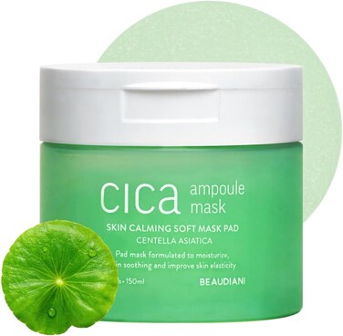 CICA ampoule mask 100ea, Skin Care pad, Korean Toner Pads, centella asiatica Toner pad, Hydrating Toner pad, Facial Essentials, Quick Calming, Reduce hot Flush, Nutrition for Irritated Skin