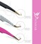 Eyelash Tweezers with Curved Fiber Tip, Precision lashes Tweezers, Stainless Steel Pointed Tweezers with Diamond Grip for Volume lash Extension Application &amp; Multipurpose (Black)