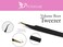 Eyelash Tweezers with Curved Fiber Tip, Precision lashes Tweezers, Stainless Steel Pointed Tweezers with Diamond Grip for Volume lash Extension Application &amp; Multipurpose (Black)