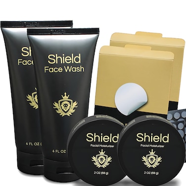 System, Acne System for Men, Face Wash, Moisturizer, Pimple Patches, Shield Men's Skin Care Set (4 Months)