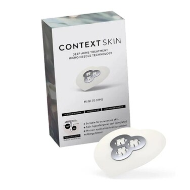 CONTEXT SKIN Pimple Patches for Face   Effective Acne Remedy with High-Purity Magnesium, Soothing Cica, Tea Tree &amp; Eucalyptus   15 Hydrocolloid Patches for Quick Healing and Soothing Relief (Mini)