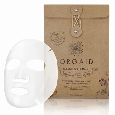 ORGAID Organic Sheet Mask   Made in USA (Anti-aging &amp; Moisturizing, pack of 4)