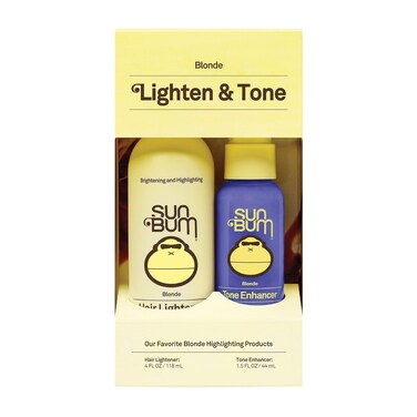 Sun Bum Lighten and Tone Kit   Blonde Hair Lightener and Tone Enhancer Travel Kit   Vegan, Paraben, Gluten and Cruelty Free