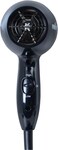 Jerdon 1600W Compact Hair Dryer - Black Travel Hair Dryer with 72" Power Cord - JHD8B