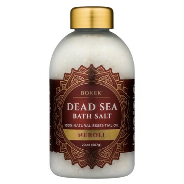 Bokek Bokek Organic Neroli Bath Salt, Dead Sea Salt Scented With Certified Organic Essential Oil, 20 Ounce Jar, White, Neroli, 20 ounces