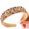 deladola Red Rhinestone Headband Crystal Hairband Sparkly Baroque Headbands Holiday Party Hair Accessories For Women