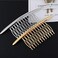 2PCS Alloy Curved Hair Comb (Silver+Gold) Headwear Hair Side Comb French Twist Comb Hair Clip Jewelry Sparkle Styling Tools Hair Accessories For Women Ladies Girls