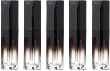 5Pcs 4ml/0.14oz Mini Lip Gloss Tube with Screw Lid Empty Refillable Plastic Lipstick Tube Lip Balm Pipe Lip Gloss Tube DIY Container Jar for Lip Balm Lip Gloss (Black Gradient)