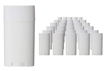 12PCS 4.5g Oval Lip Balm Tubes White Plastic Empty Oval Deodorant Containers Lipstick Balm Tubes Containers Lip Gloss Bottle With Caps For DIY Crayon Lipstick