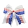 Patriotic Flag Cheer Bow Hair Rope Tie Ponytail Holder Cheerleader Girls JHN12 (-White Bow)