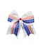 Patriotic Flag Cheer Bow Hair Rope Tie Ponytail Holder Cheerleader Girls JHN12 (-White Bow)