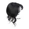 Middle Part Fringe Skin Base Topper 14" French Wavy Style Clip in Hairpiece for Women Forehead Thinning Hair Off Black