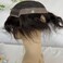 Men's Hairpiece European Human Hair Toupee 9x7inch Swiss Lace Skin PU Back Hair Replacement Wig #2 Dark Brown Color