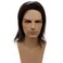 12Inch Toupee for Men 100% European Human Hair Replacement Hairpiece Swiss Lace Front Hair Systems Mono Lace PU Around 8x10Inches Mens Toupee Wig (Straight, #2 Darkest Brown Color)