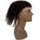 12" Long Kinky Curly Human Hair Replacement for Men Stock Toupee Mono Lace and PU Around with Swiss Lace Front 10"x8" #3 Dark Brown Bolor