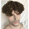 Toupee for Men European Human Hair Replacement System Hairpieces Soft Thin Super Full Swiss Lace Toupee 10&rdquo;x8&rdquo; Base Small Curly #4 Medium Brown Color