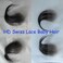 2Pcs/Pair HD Swiss Lace Pre Plucked Hairline Baby Hair Wigs Stripes Brazilian Human Virgin Hair Edge Reusable More Natural Color Full Lace Front Wigs for Women