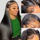 2Pcs/Pair HD Swiss Lace Pre Plucked Hairline Baby Hair Wigs Stripes Brazilian Human Virgin Hair Edge Reusable More Natural Color Full Lace Front Wigs for Women