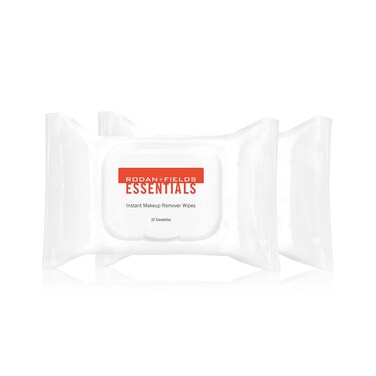 Rodan + Fields Essentials Instant Makeup Remover Wipes   2 pack   Gentle Cleansing Face Wipes for Sensitive Skin   Removes Makeup   Disposable Facial Towelettes