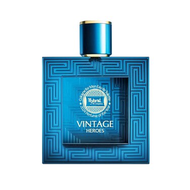 Hybrid &amp; Company Vintage Heroes Parfum for Men Mint Geranium Vanilla Cologne, Long Lasting Concentrated Luxury fragrance, 3.4 Fl Oz/100 Ml