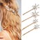 BARTOSI Gold Star Hair Pins Crystal Star Hair Clips Rhinestone Wedding Decorative Bobby Pins Prom Hair Accessories for Women and Girls (Pack of 4)