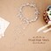 BARTOSI Pearl Bridal Headband Silver Pearl Tassel Wedding Hair Accessories Prom Headpiece for Women and Brides