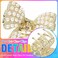 BARTOSI Pearl Bow Hair claw Clips Gold Metal Hair Clips Bowknot Hair Claw Clamps Cute Hair Styling Hair Accessories for Women and Girls (Pack of 2)