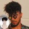 2021 New Toupee for Man Europen Human Hair Replacement Systems Men Hairpiece Mono Lace with PU Around Small Curly Wig (Natural Black Color, 9"x7")