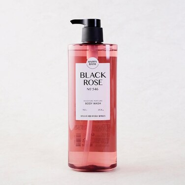 Happy Bath Moisture Performed Shower Body Wash for Women, Men No 546 (760ml 25.69 fl oz.) (Black Rose)