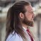 12" Long Hair Men's Toupee Hair Replacement Systems Swiss Lace Front Natural Hairline Hairpieces Thin Skin PU V-looped 10"x8" Straight Hair(#4 Medium Brown Color)