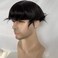 Men's Hairpiece European Human Hair Toupee 10x8inch HD Swiss Lace Super Thin Skin Back Hair Replacement Wig Natural Black Color