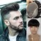 Men's Hairpiece European Human Hair Toupee 10x8inch HD Swiss Lace Super Thin Skin Back Hair Replacement Wig Natural Black Color