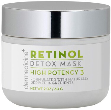 Retinol Detox High Potency Mask 3% Blend for Face   Natural &amp; Organic Botanical Plant Extracts   Clarifying &amp; Soothing for Skin that Looks Clearer, Feels Smoother, Oil Control Rinse Off Mask