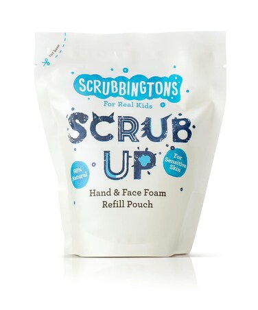 Scrubbington's Scrub Up Children's Foaming Hand &amp; Face Wash Refill Pouch, For Sensitive Skin 1 x 200ml