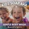 Hypoallergenic Kids Soap Bar 3-Pack - Organic &amp; Gentle Lavender Oil Body Wash for Children - Natural Ingredients, Fun Bath Time