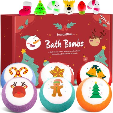 Bath Bombs for Kids with Surprise Inside,Kids Bath Bombs Sets with 6 Pack Bubble Bath Bomb for Girls and Boys, Nice Gifts for Kids