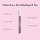 MCoBeauty Tattoo Eyebrow Microblading Ink Pen, Medium/Dark, Hair-Like Strokes, Lightweight and Long-Lasting, Vegan, Cruelty Free Cosmetics