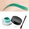 12 Color Eyebrow Cream Colorful Smooth Eyebrow Pomade Gel Long Lasting Waterproof Eyeliner Gel Eye Brow Makeup Cosmetics with Eyebrow Brush (10 Green)
