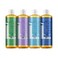 Dr. Bronner's - Pure-Castile Liquid Soap (8 oz Variety Pack) Peppermint, Lavender, Almond &amp; Baby Unscented - Made with Organic Oils, 18-in-1 Uses: Face, Body, Hair, Laundry, Pets and Dishes   4 Count