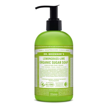 Dr. Bronner's - Organic Sugar Soap Lemongrass Lime 355 ml Black