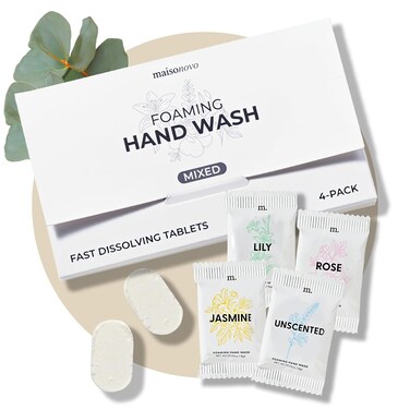 MaisoNovo 4-Pack Mix Scent Foaming Hand Soap Tablets