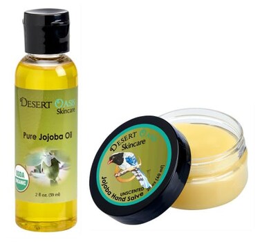 100% Pure Organic Jojoba Oil. Travel Size 2 oz plus Unscented Hand Salve with over 50% Jojoba Oil. 100% Natural (1 fl oz/29 ml)