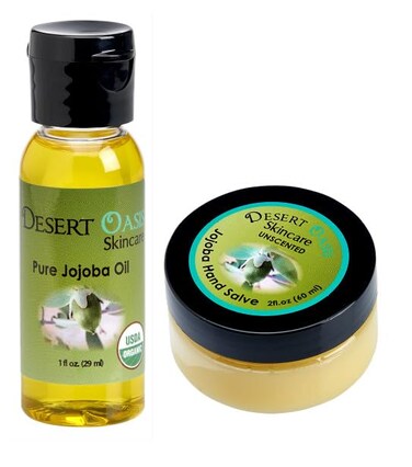 100% Pure Organic Jojoba Oil. Travel Size 1 oz plus Unscented Hand Salve with over 50% Jojoba Oil. 100% Natural (1 fl oz/29 ml)