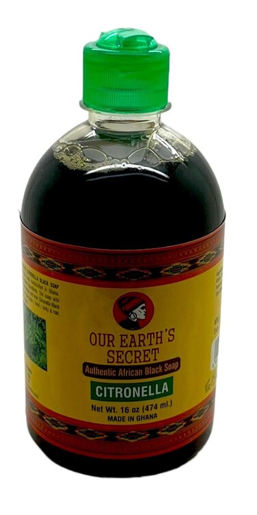 Our Earth's Secrets - Liquid African Black Soap 16 Oz - Citronella