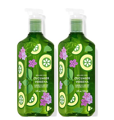 Bath and Body Works Cleansing Gel Hand Soap 8 Ounce 2-Pack (Cucumber Verbena)