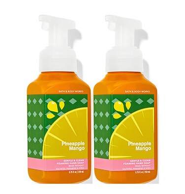 Bath and Body Works Gentle &amp; Clean Foaming Hand Soap 8.75 Ounce 2-Pack (Pineapple Mango)